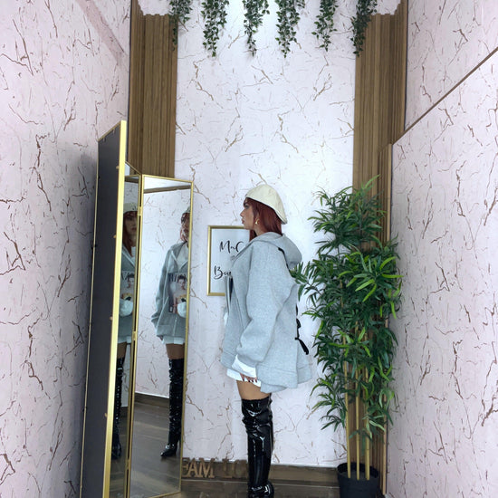 Felpone fiocchi con zip - Collezione inverno 2025 | MacrìBoutique