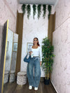 JEANS FIOCCO BLU