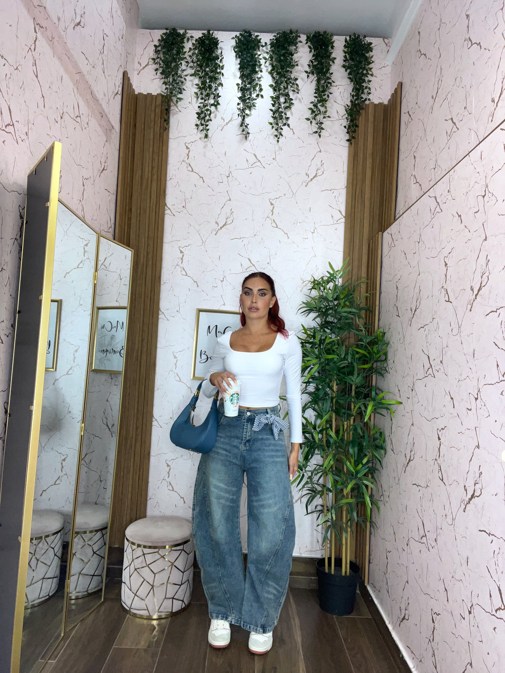 JEANS FIOCCO BLU