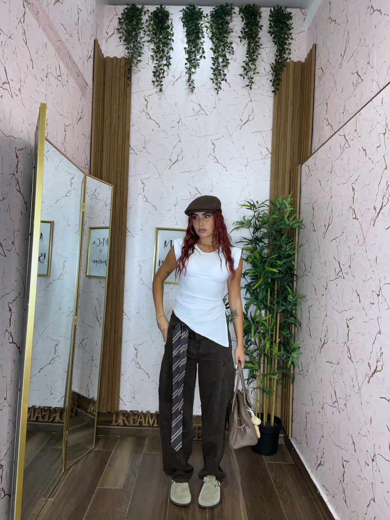 JEANS CRAVATTA BROWN