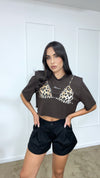 T-shirt Miami crop by Justwest