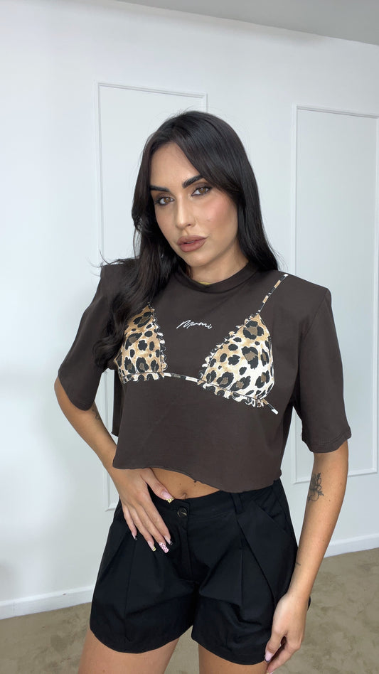 T-shirt Miami crop by Justwest