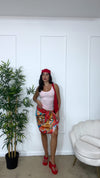 Gonna pareo mini Red