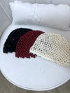 Mesh hat con perline