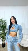Set Morena in denim 3pezzi