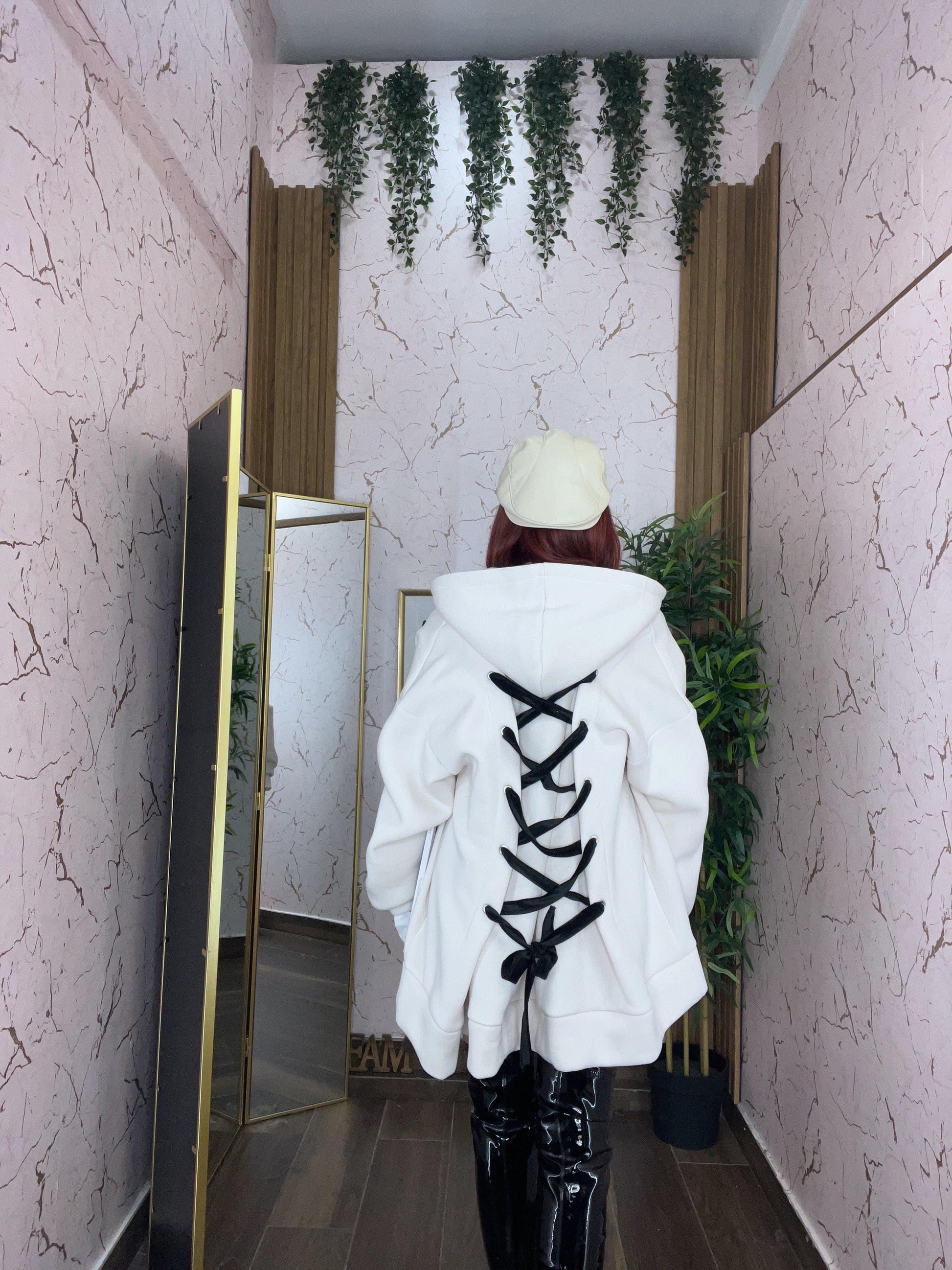 Felpone fiocchi con zip - Collezione inverno 2025 | MacrìBoutique