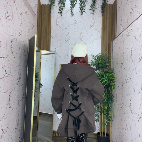 Felpone fiocchi con zip - Collezione inverno 2025 | MacrìBoutique