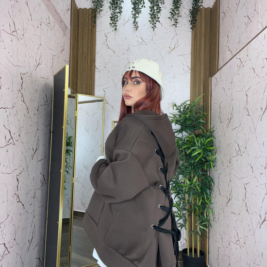 Felpone fiocchi con zip - Collezione inverno 2025 | MacrìBoutique