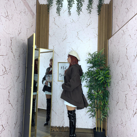 Felpone fiocchi con zip - Collezione inverno 2025 | MacrìBoutique