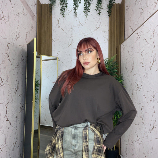 Maglia Nora oversize basic by Justwest - Collezione inverno 2025 | MacrìBoutique