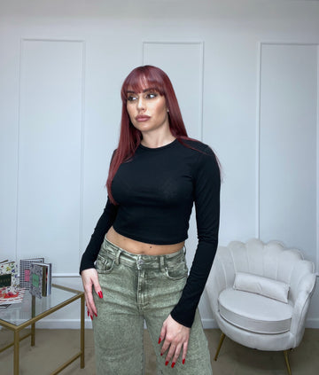 Maglia crop basic Yara