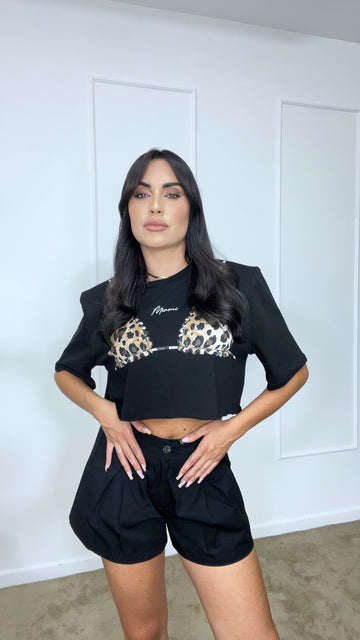 T-shirt Miami crop by Justwest