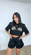 T-shirt Miami crop by Justwest