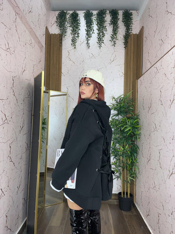 Felpone fiocchi con zip - Collezione inverno 2025 | MacrìBoutique