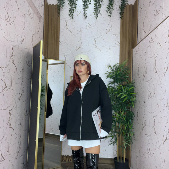 Felpone fiocchi con zip - Collezione inverno 2025 | MacrìBoutique