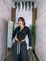 Camicia crop bustier