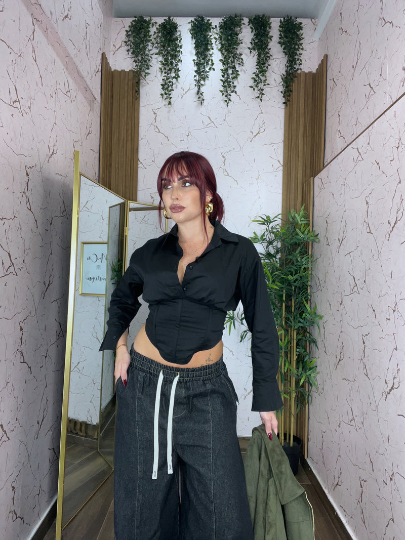 Camicia crop bustier